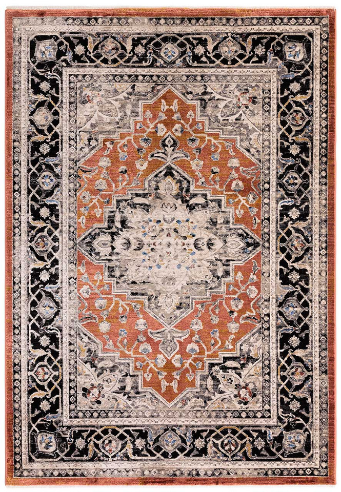 Sovereign Persian Style Rug Terracotta Medallion