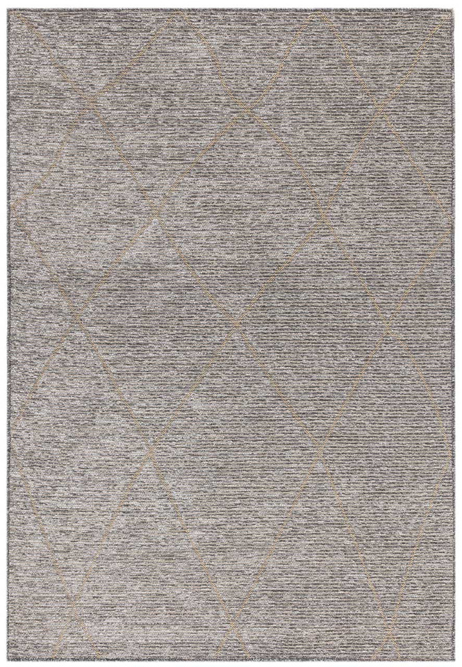 Mulberry Steel Jute Chenille Thin Rug