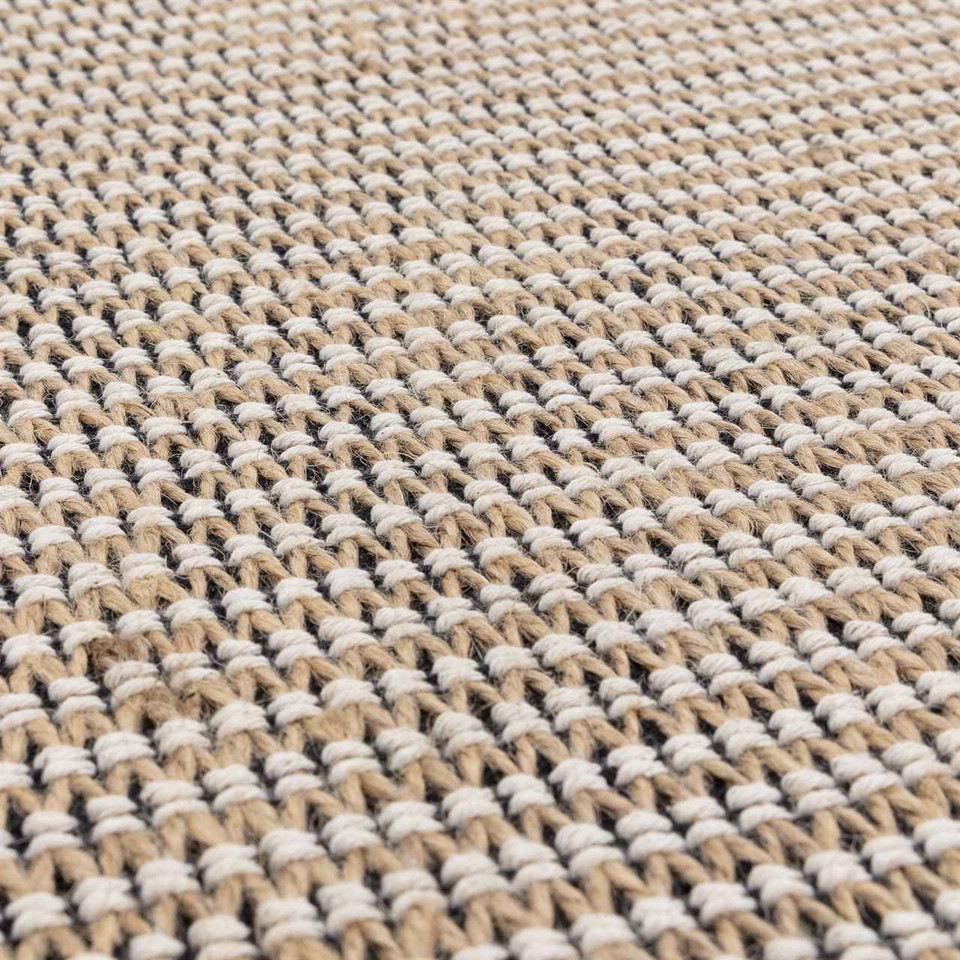 Global Organic Plain Natural Cotton Jute Rug