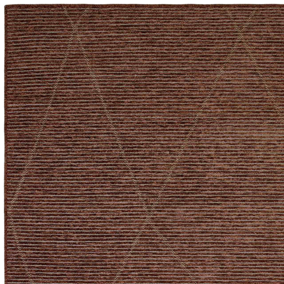 Mulberry Terracotta Jute Chenille Thin Rug