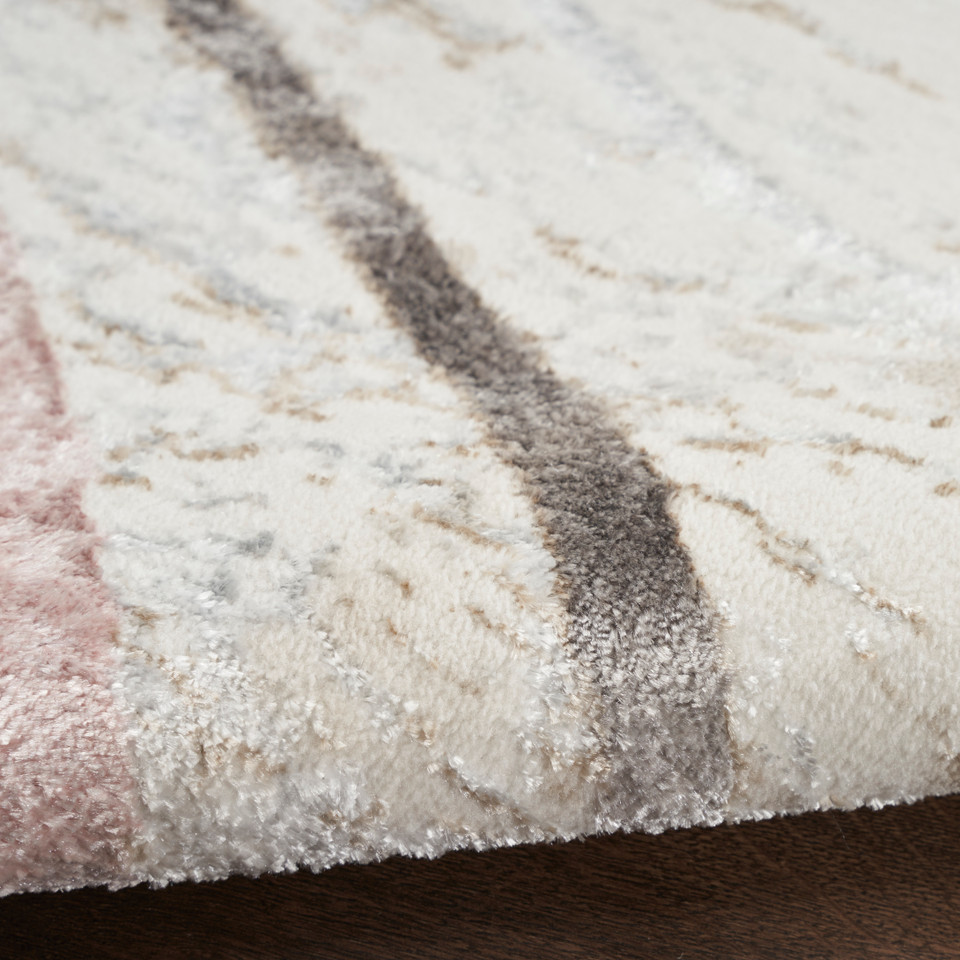 Glitz GLZ01 Ivory Multicolour Luxury Glossy Rug