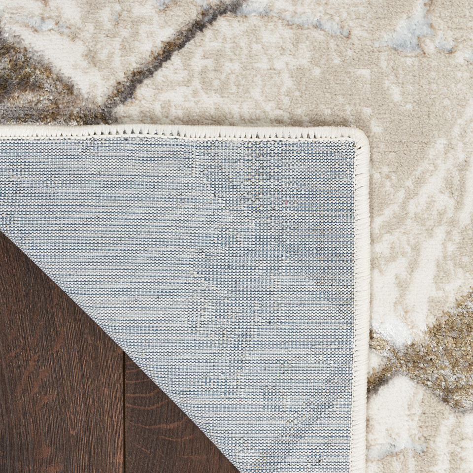 Glitz GLZ02 Ivory Grey Luxury Glossy Rug