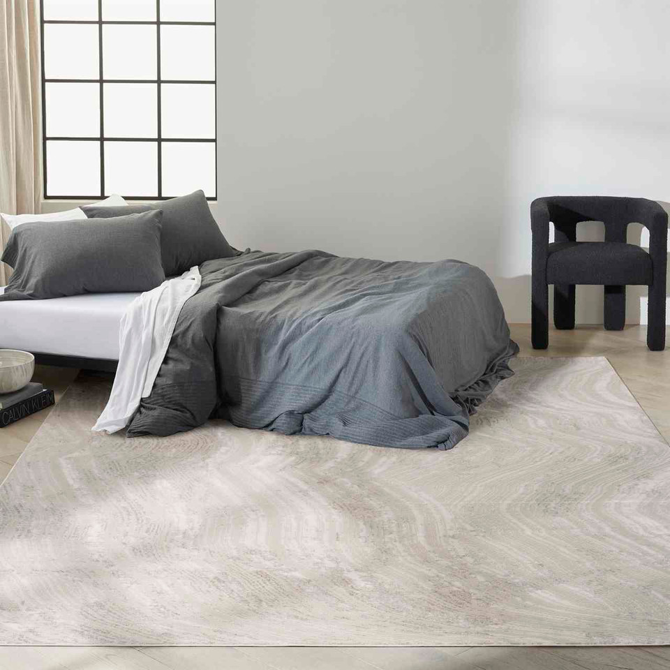 Calvin Klein Irradiant Silver Grey Rug