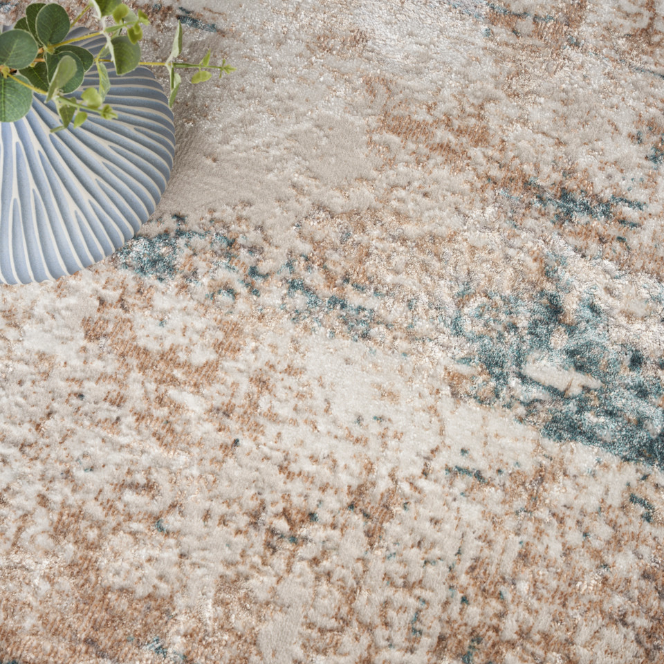 Glitz GLZ06 Taupe Multicolour Luxury Glossy Rug