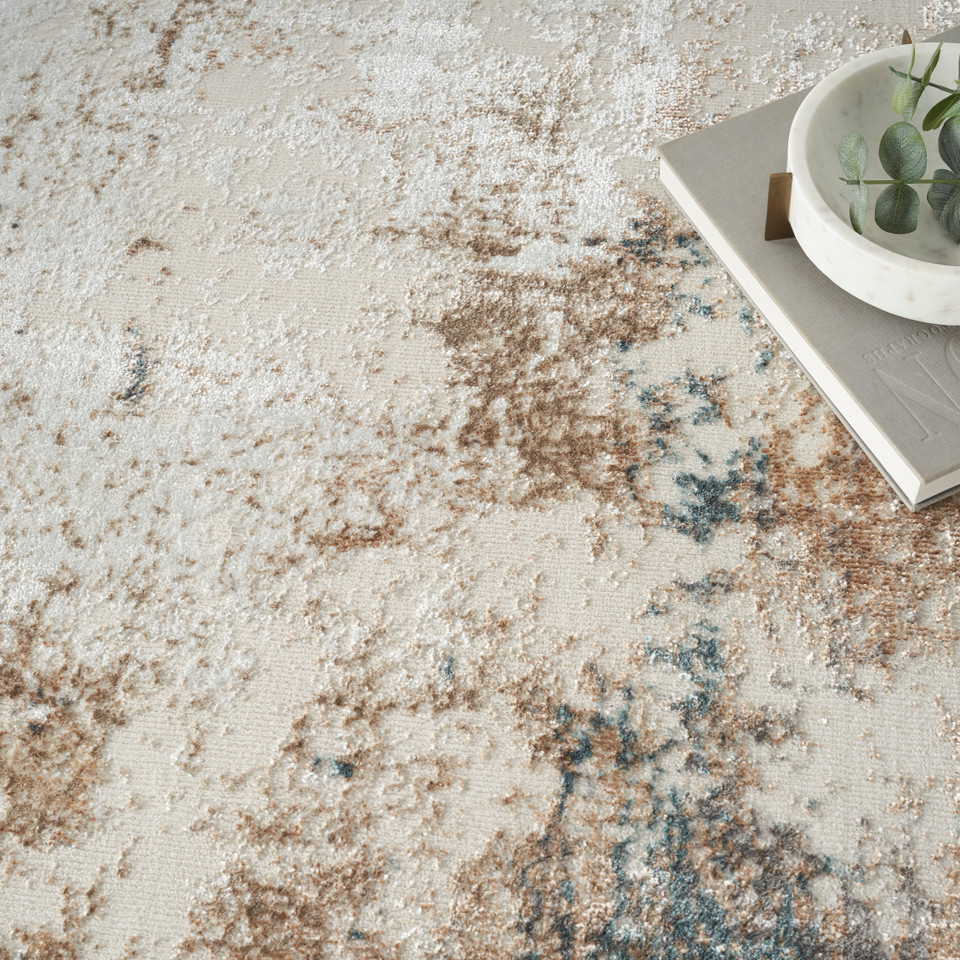 Glitz GLZ06 Taupe Multicolour Luxury Glossy Rug