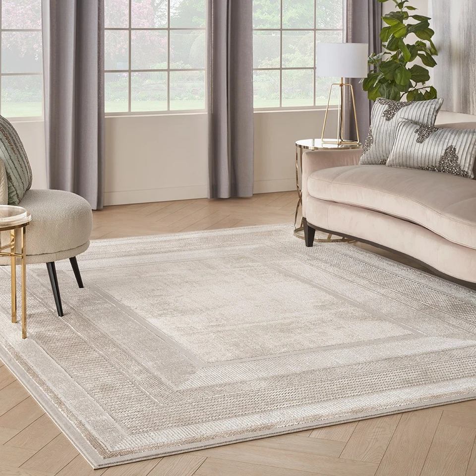 Glitz GLZ07 Ivory Luxury Glossy Rug
