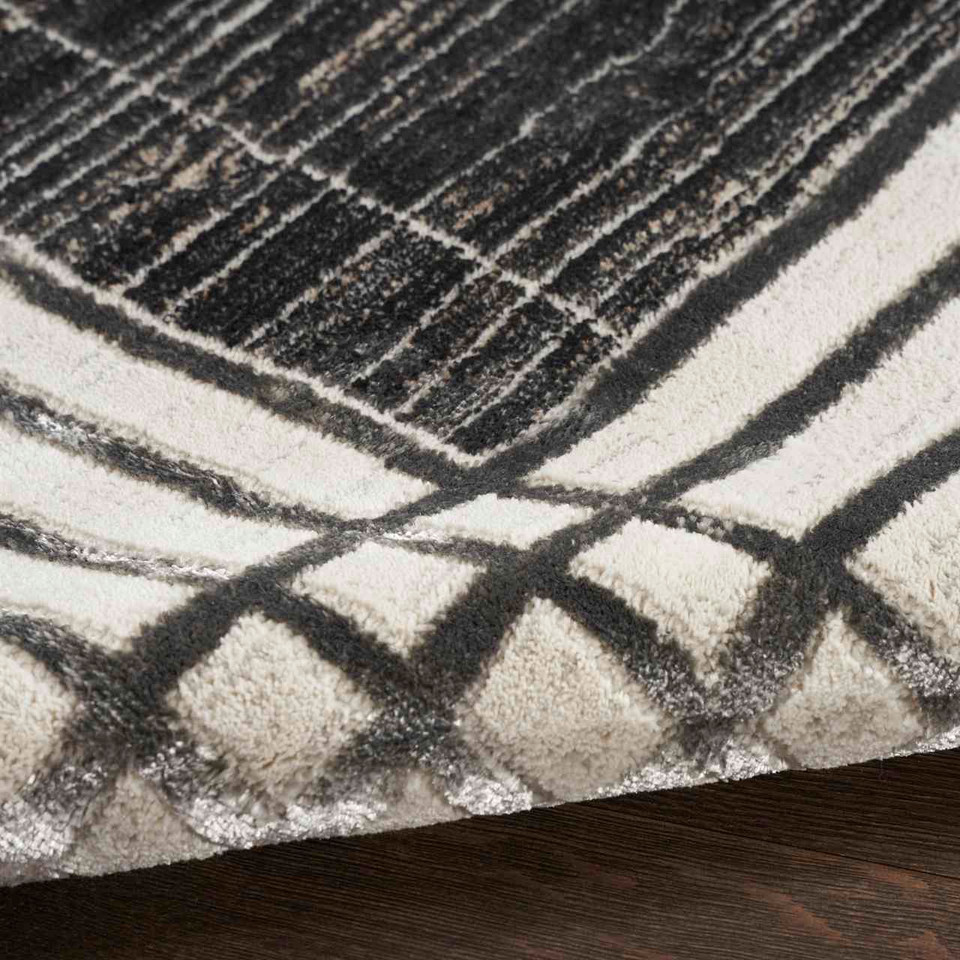 Desire DSR01 Charcoal Silver Luxury Silky Rug