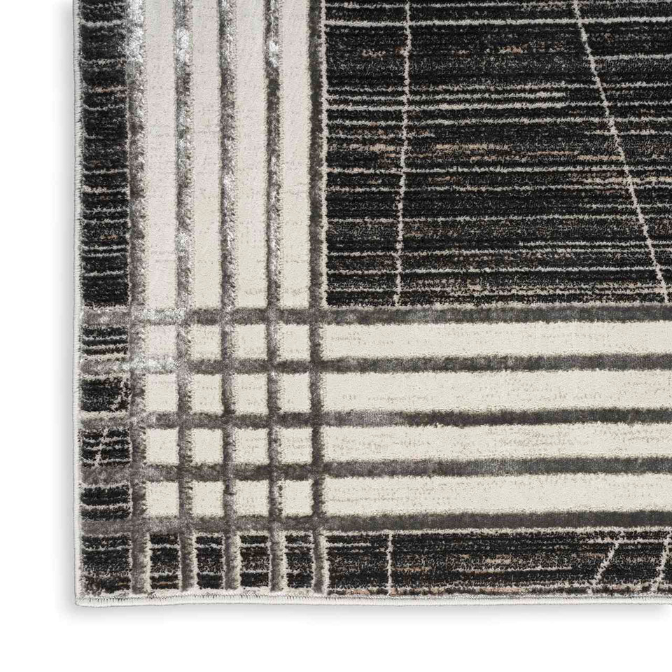 Desire DSR01 Charcoal Silver Luxury Silky Rug