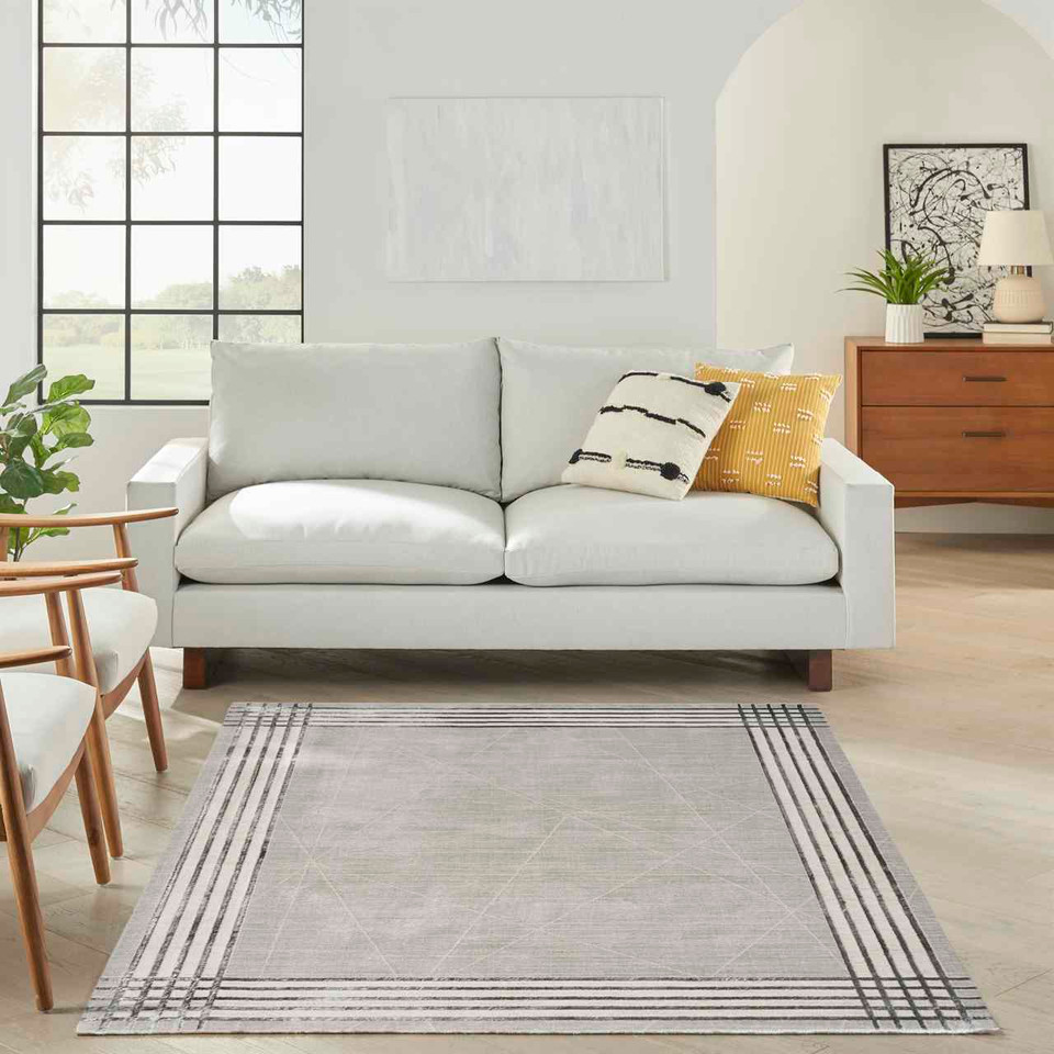 Desire DSR01 Grey Silver Luxury Silky Rug