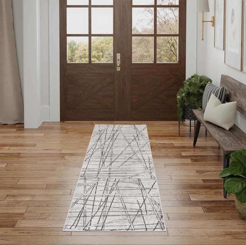 Desire DSR03 Grey Silver Luxury Silky Rug