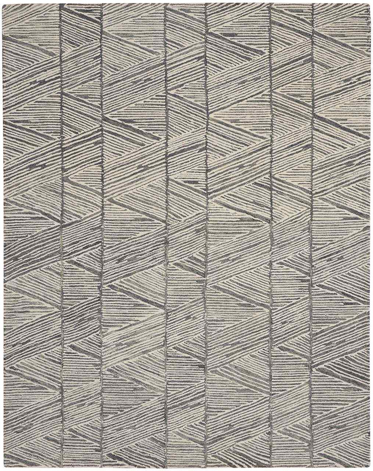 Colorado CLR01 Grey White Wool Rug