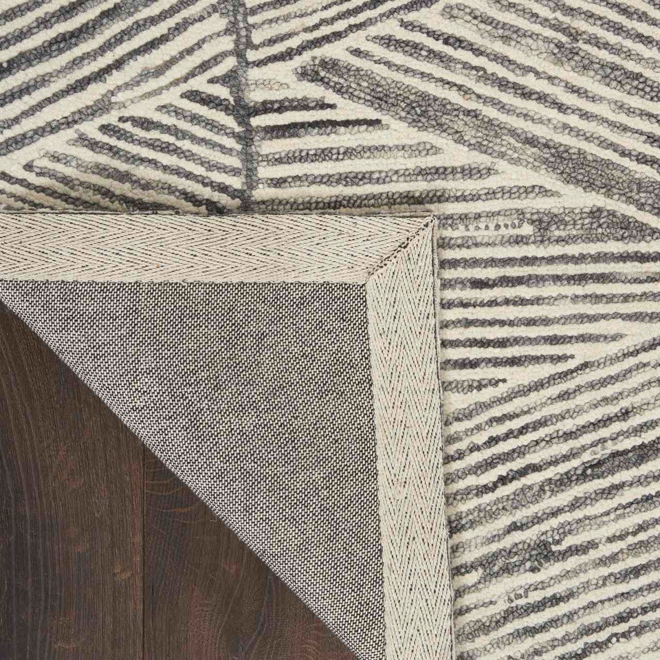 Colorado CLR01 Grey White Wool Rug