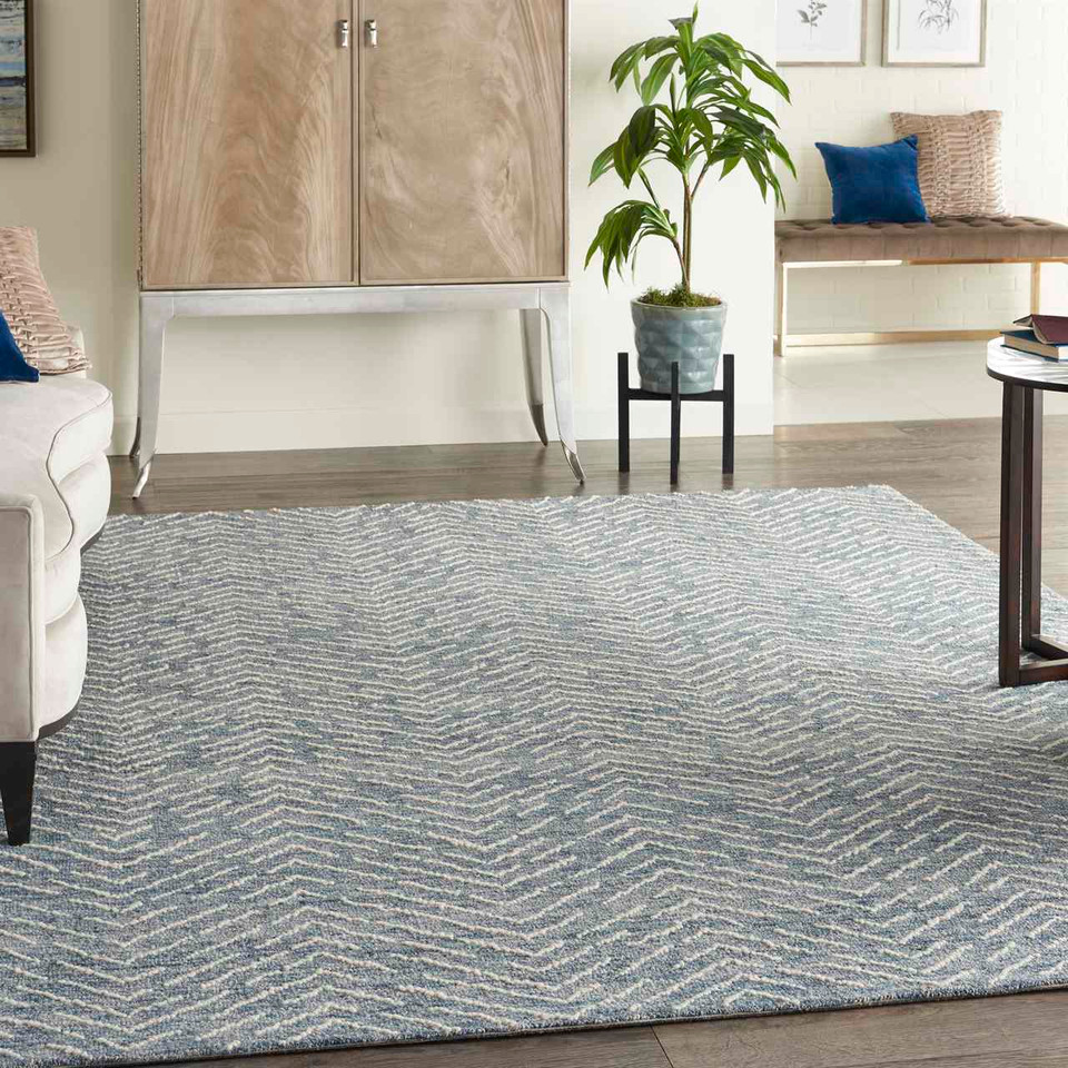 Colorado CLR02 Indigo Ivory Wool Rug