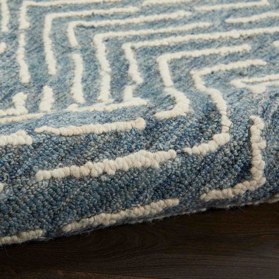 Colorado CLR02 Indigo Ivory Wool Rug