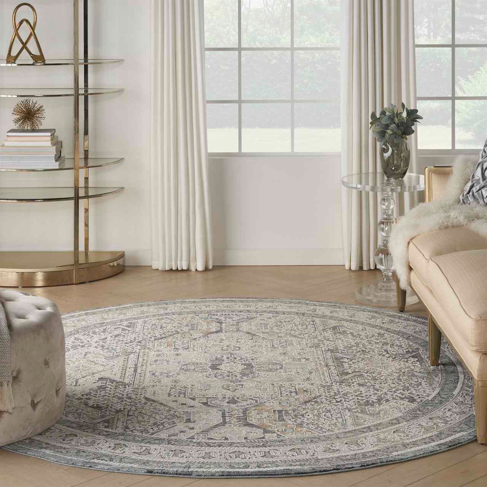 Lynx LNX01 Ivory Charcoal Thin Classic Rug
