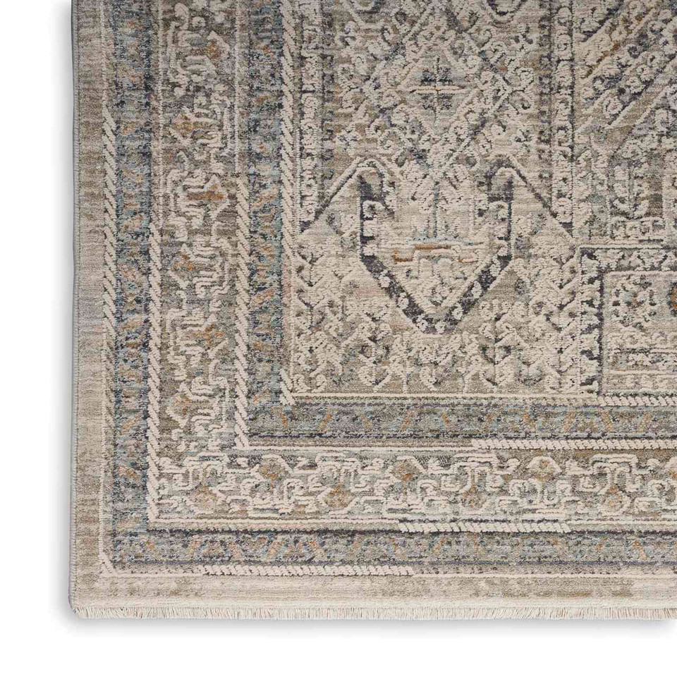 Lynx LNX01 Ivory Grey Blue Thin Classic Rug