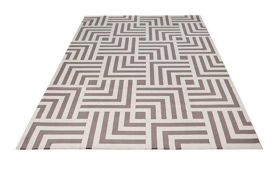 Lugano LUG01 Silky Modern Geometric Rug