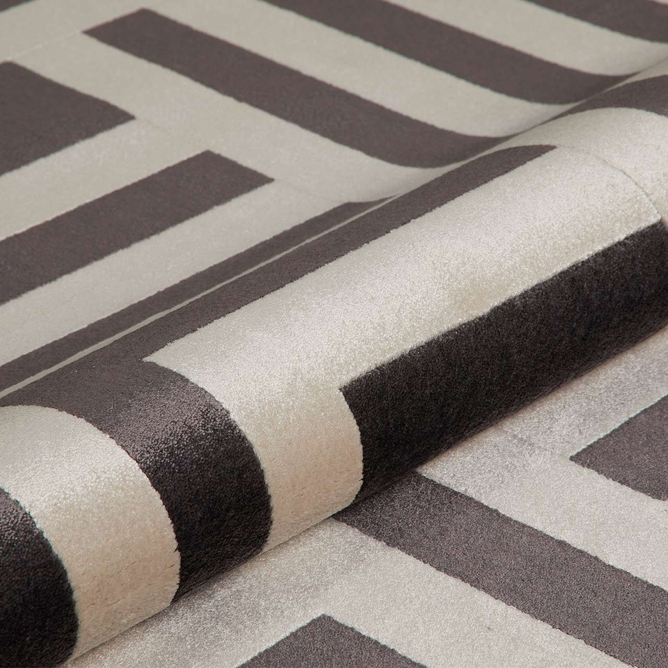 Lugano LUG01 Silky Modern Geometric Rug