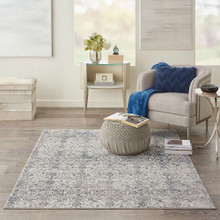 On Sale Kathy Ireland Royal Terrace KI43 Beige Blue Rug 160x221cm
