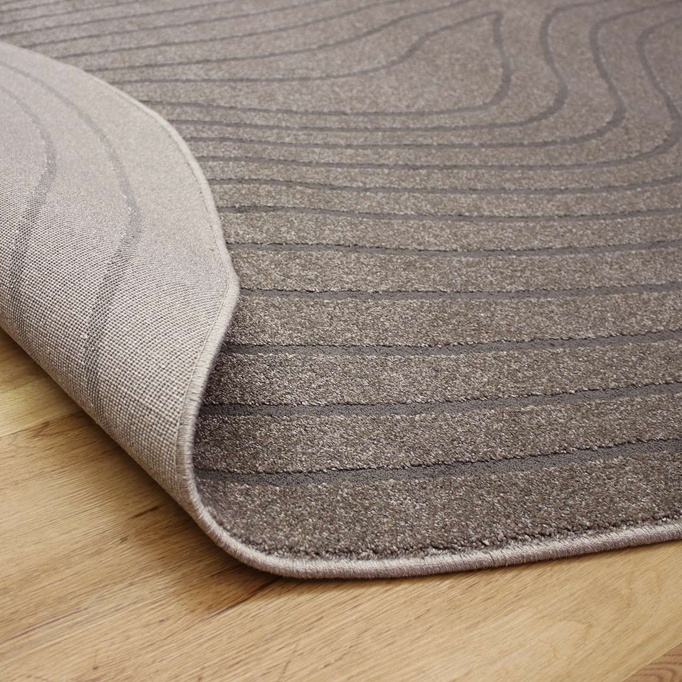 Steel Grey Hardwearing Modern Geo Rug 7131