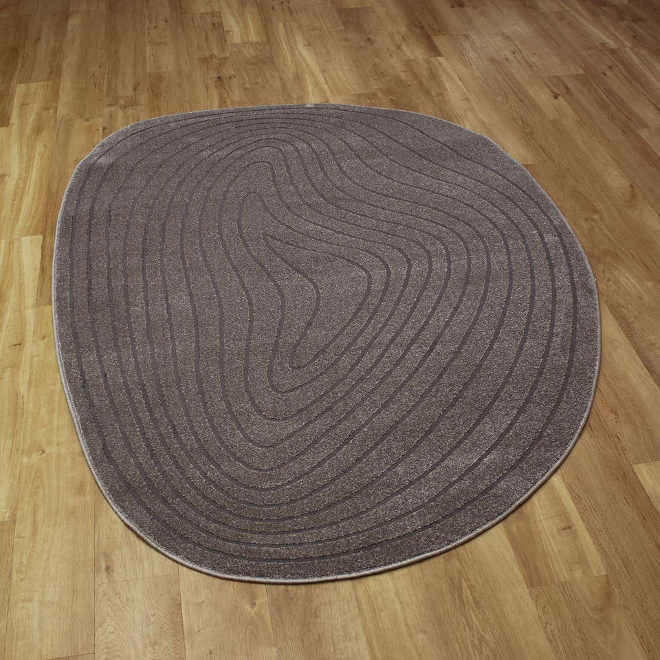 Steel Grey Hardwearing Modern Geo Rug 7131