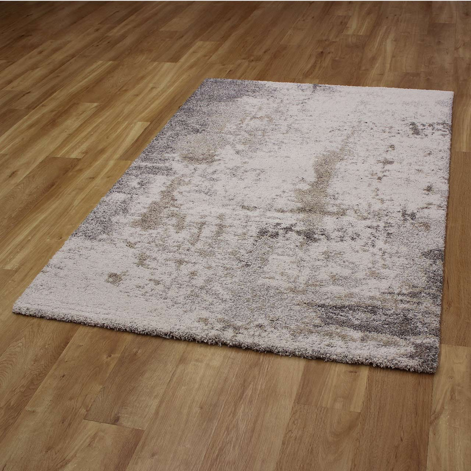 Grey White Natural Thick Shaggy Mehari Rug 6262
