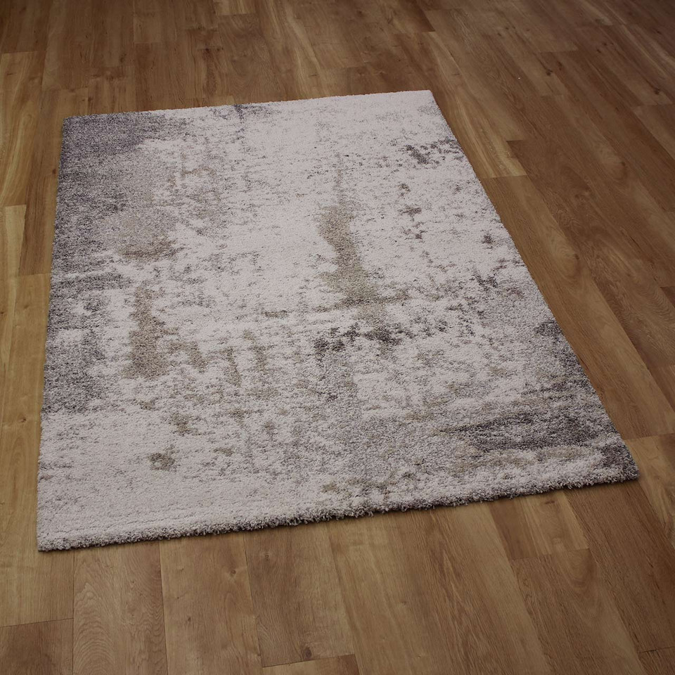 Grey White Natural Thick Shaggy Mehari Rug 6262