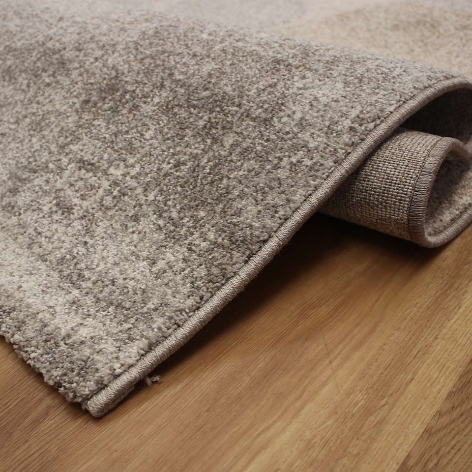 Soft Sheen Modern Brown Grey Milano Rug 6191
