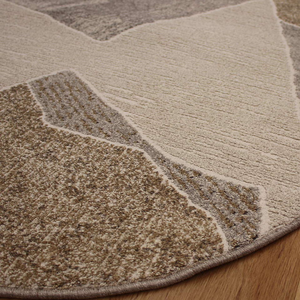 Soft Sheen Modern Brown Grey Milano Rug 6191