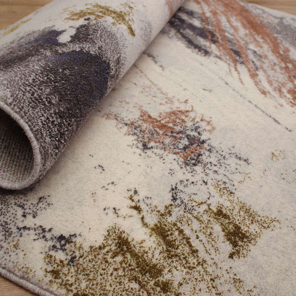 Silky Cream Gold Rust Multi Stella Rug JC990
