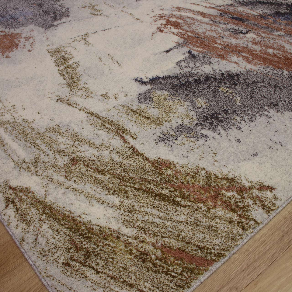 Silky Cream Gold Rust Multi Stella Rug JC990