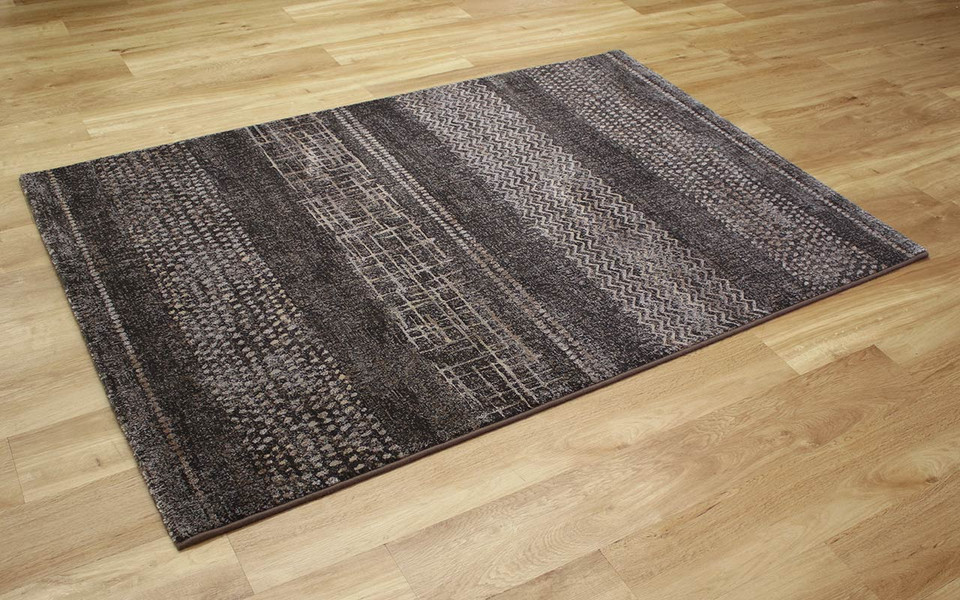 Charcoal Black Hardwearing Galleria Rug 3293