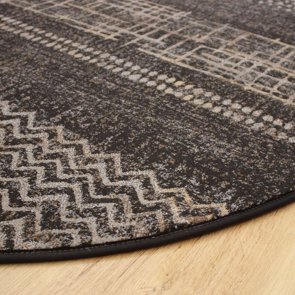 Charcoal Black Hardwearing Galleria Rug 3293