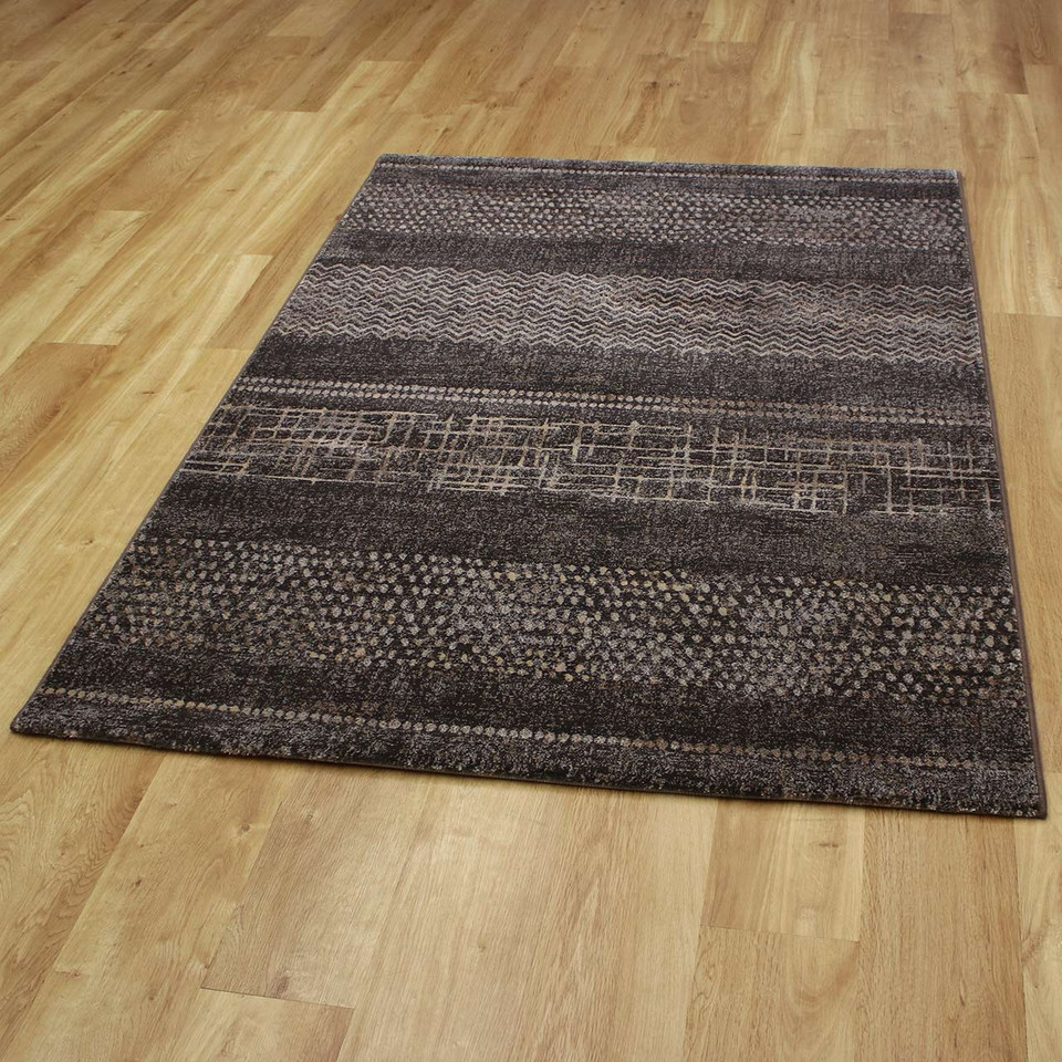 Charcoal Black Hardwearing Galleria Rug 3293