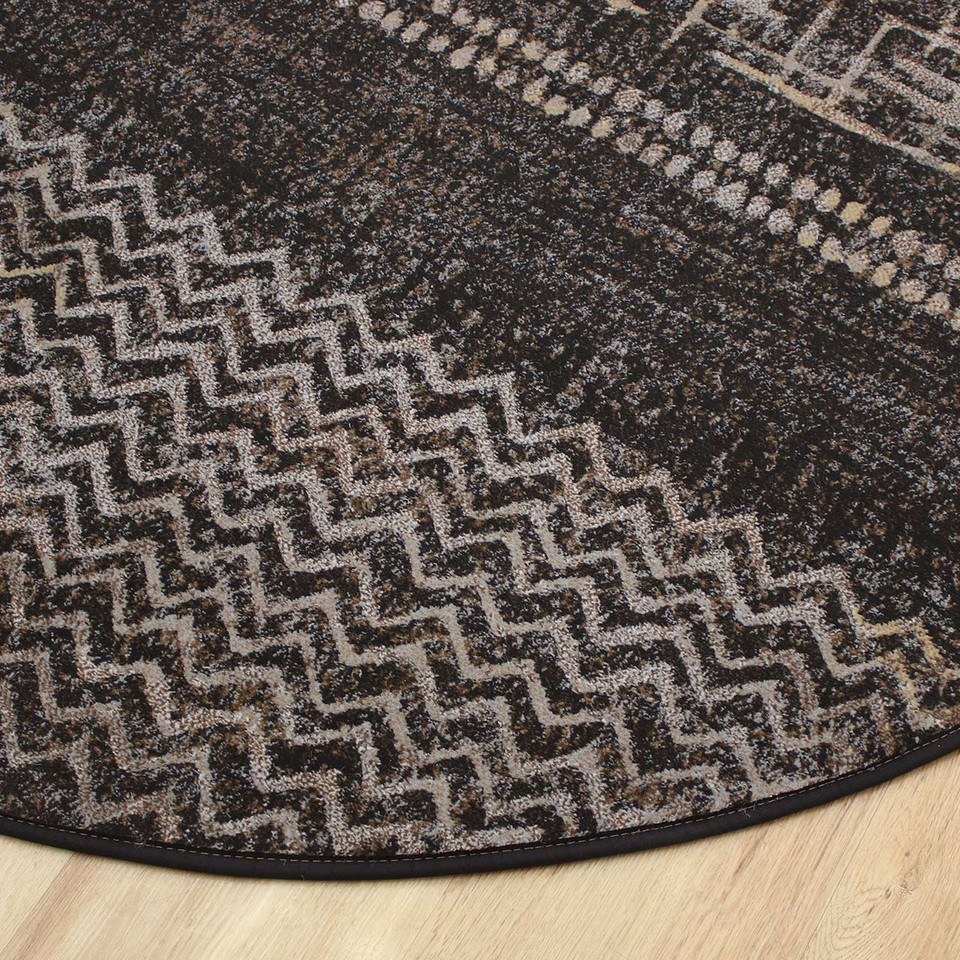 Charcoal Black Hardwearing Galleria Rug 3293