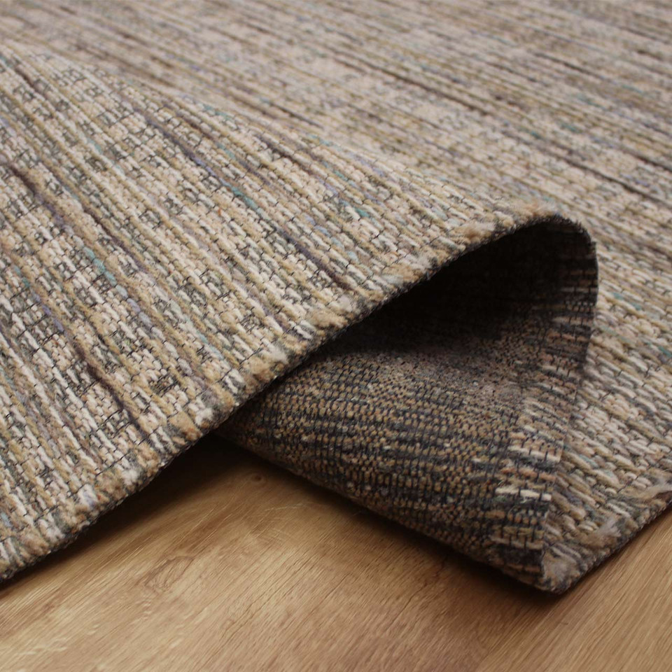 Thin Natural Multi Handwoven Wool Goa Rug 2002