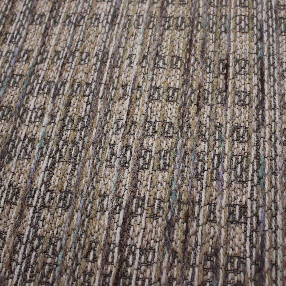 Thin Natural Multi Handwoven Wool Goa Rug 2002
