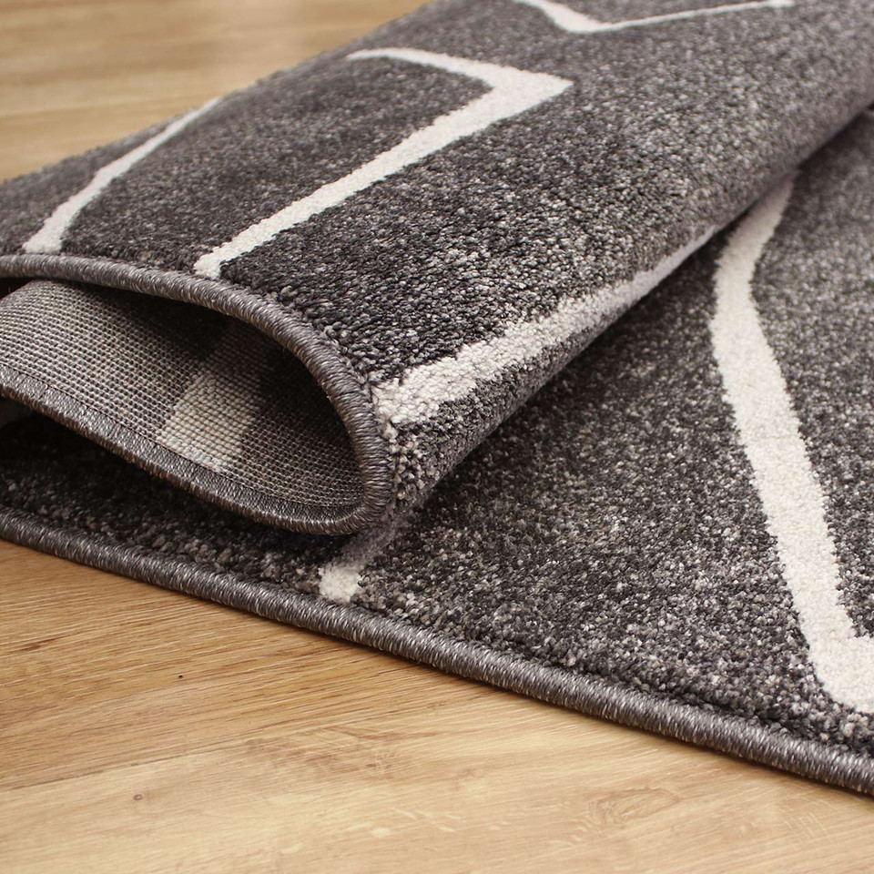 Contemporary Charcoal White Liberty Rug 3161