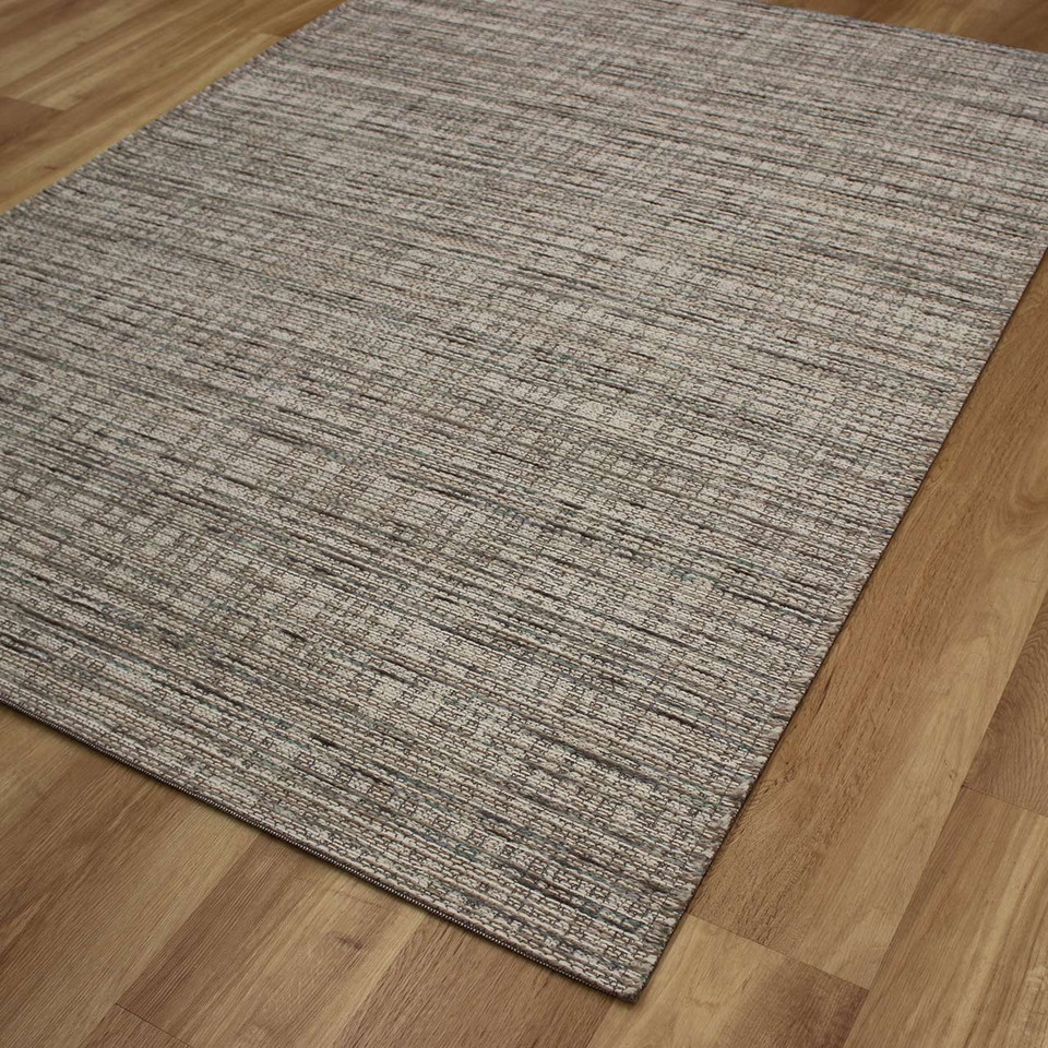 Thin White Multi Handwoven Wool Goa Rug 6003