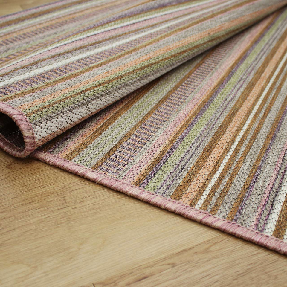 Pink Multi Indoor Outdoor Brighton Rug 901296