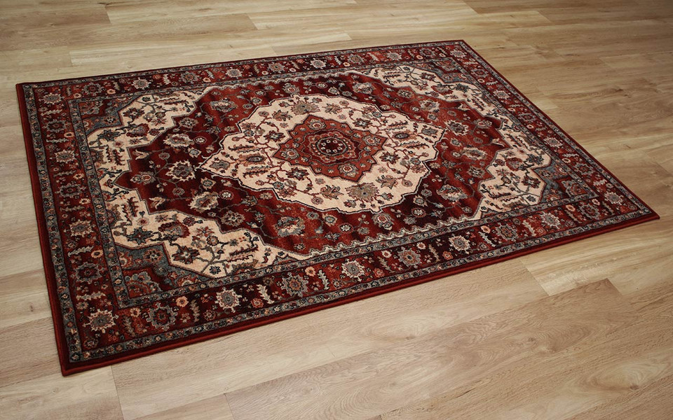 Persia Style Burgundy Rust Wool Rug Kashqai 77300