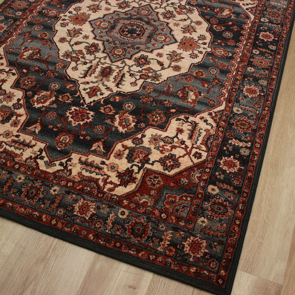 Persia Style Rust Moss Wool Rug Kashqai 77400