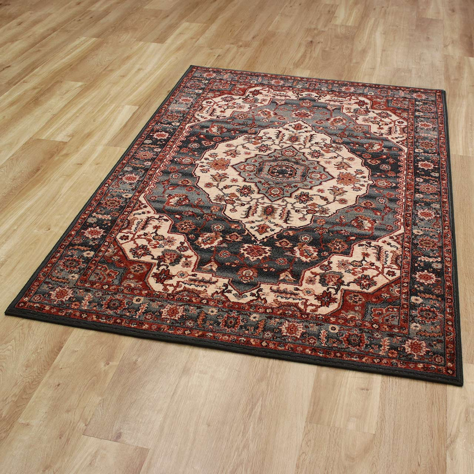 Persia Style Rust Moss Wool Rug Kashqai 77400