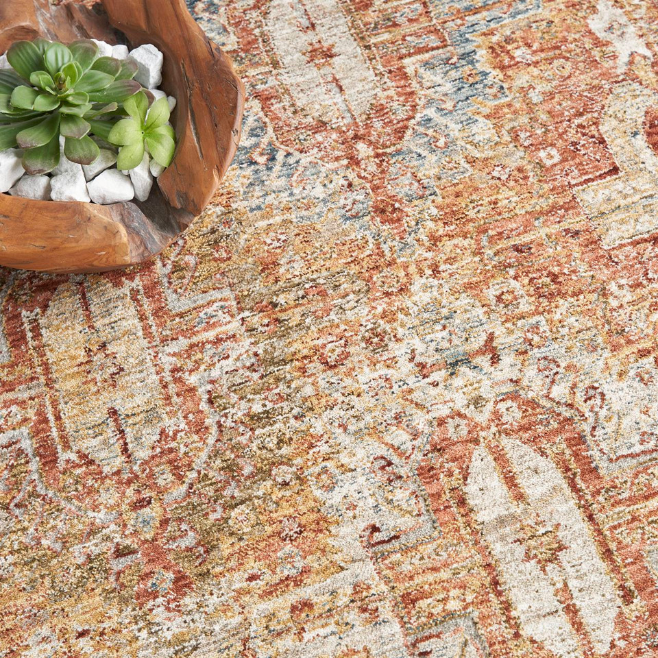 Sahar Distressed Vintage Rust Rug SHR01 Runner