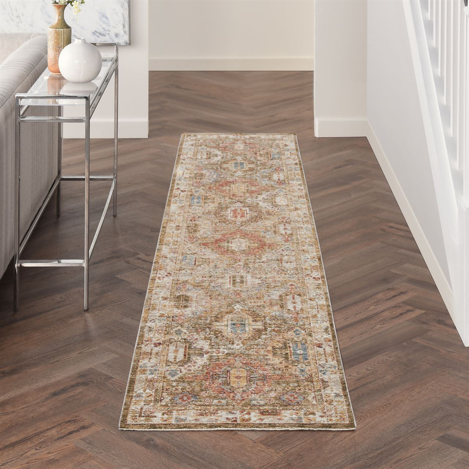 Sahar Distressed Vintage Green Rug SHR01 Runner
