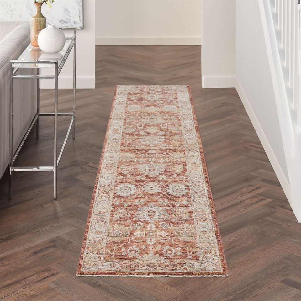Sahar Distressed Vintage Rust Rug SHR02 Runner