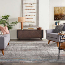 On Sale Rustic Textures RUS12 Grey Multi Abstract Rug 240x320cm