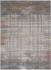 On Sale Rustic Textures RUS12 Grey Multi Abstract Rug 240x320cm