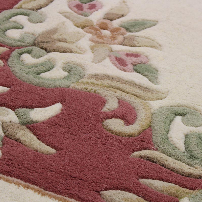 Royal Aubusson cream rose rug Runner