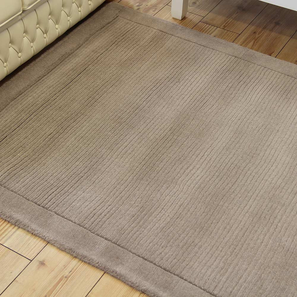 Taupe SM Large wool plain Runner